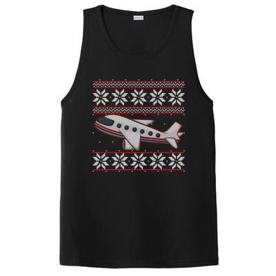 Airplane Pilots Aviation Crew Matching Ugly Christmas Plane Gift PosiCharge Competitor Tank