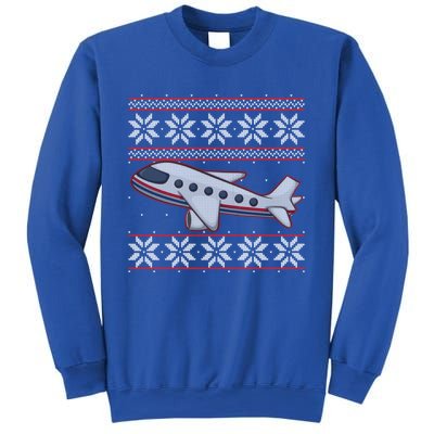 Airplane Pilots Aviation Crew Matching Ugly Christmas Plane Gift Sweatshirt