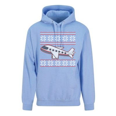 Airplane Pilots Aviation Crew Matching Ugly Christmas Plane Gift Unisex Surf Hoodie