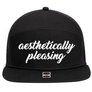 Aesthetically Pleasing 7 Panel Mesh Trucker Snapback Hat