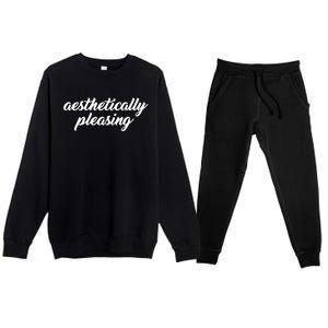 Aesthetically Pleasing Premium Crewneck Sweatsuit Set