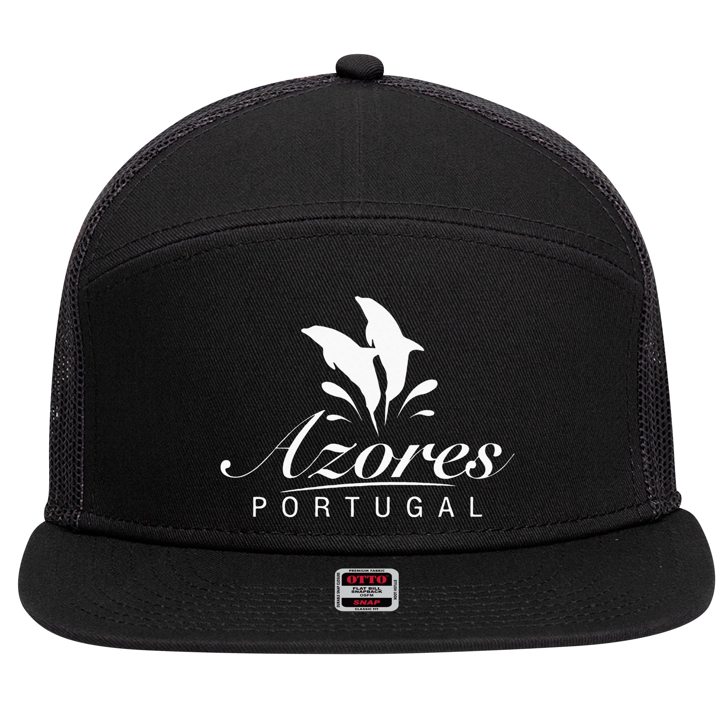 Azores Portugal 7 Panel Mesh Trucker Snapback Hat