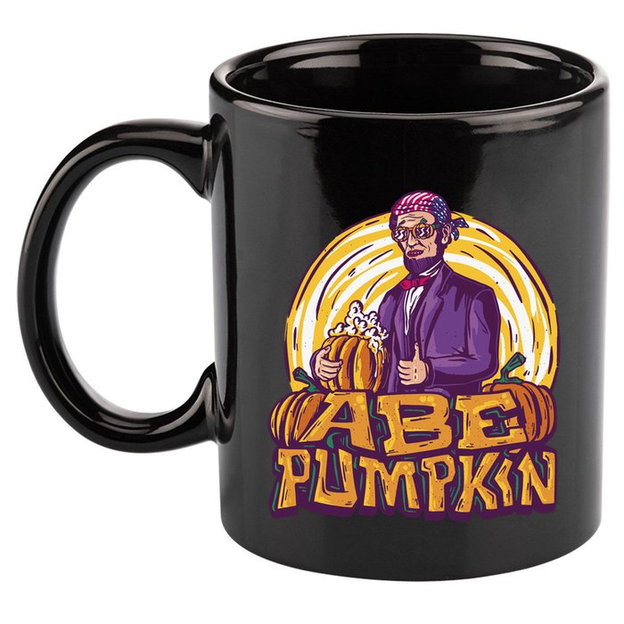 Abe Pumpkin 11oz C Handle Ceramic Mug