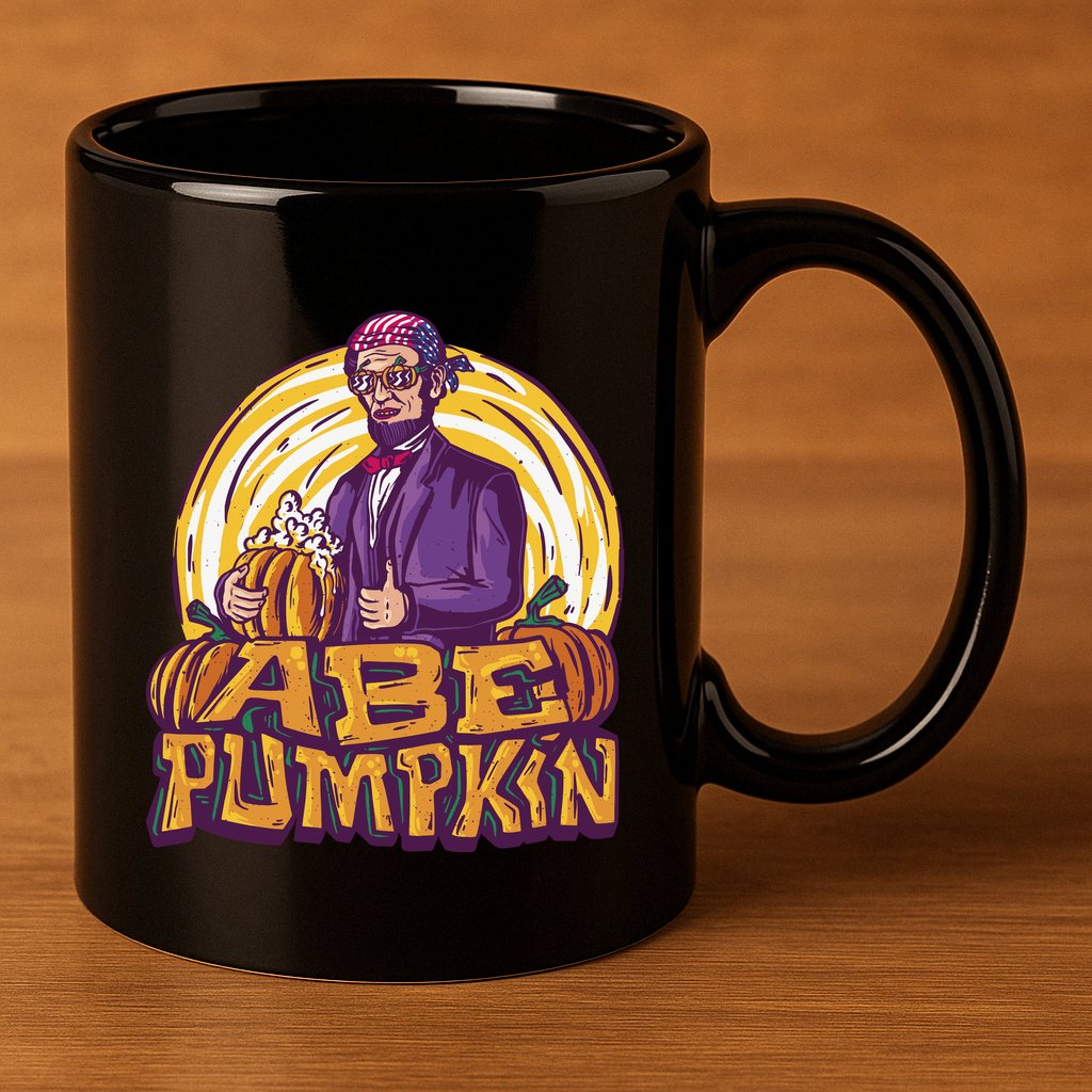 Abe Pumpkin 11oz C Handle Ceramic Mug