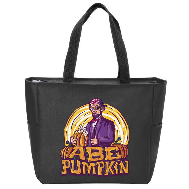 Abe Pumpkin Zip Tote Bag
