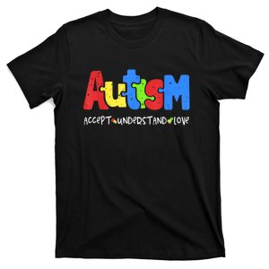 Autism Puzzle Accept Understand Love Autism Awareness T-Shirt