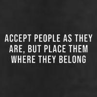 Accept People As They Are But Place Them Where They Belong 7 Panel Mesh Trucker Snapback Hat