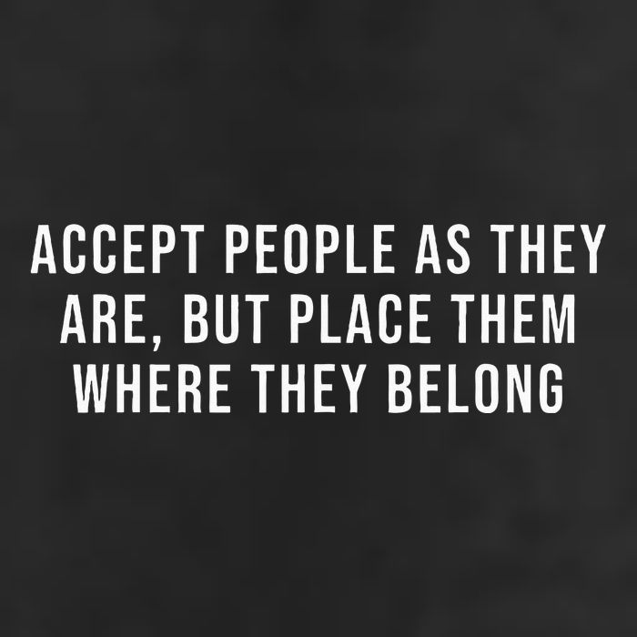 Accept People As They Are But Place Them Where They Belong 7 Panel Mesh Trucker Snapback Hat