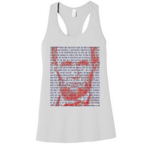 American Patriotic Abraham Lincolns Gettysburg Address Women's Racerback Tank