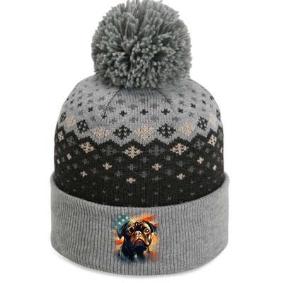 American Pug The Baniff Cuffed Pom Beanie