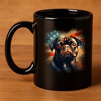 American Pug 11oz C Handle Ceramic Mug
