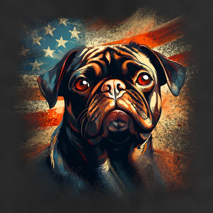 American Pug 11oz C Handle Ceramic Mug