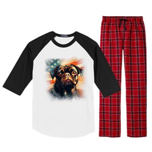 American Pug Raglan Sleeve Pajama Set