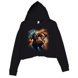 American Pug Crop Fleece Hoodie