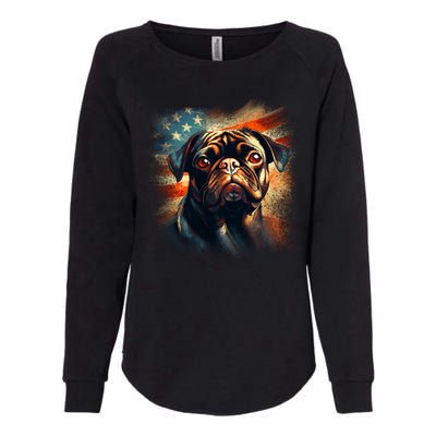 American Pug Womens California Wash Sweatshirt