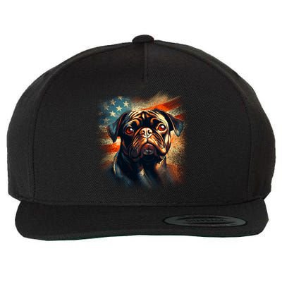 American Pug Wool Snapback Cap