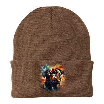 American Pug Knit Cap Winter Beanie