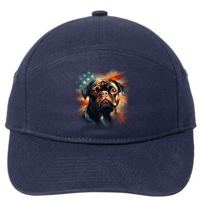 American Pug 7-Panel Snapback Hat