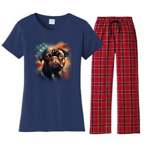 American Pug Women's Flannel Pajama Set