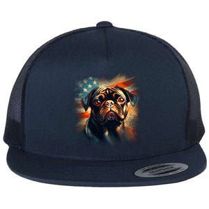 American Pug Flat Bill Trucker Hat