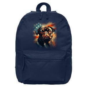 American Pug 16 in Basic Backpack