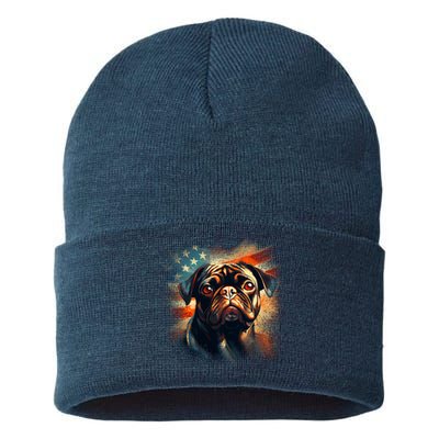 American Pug Sustainable Knit Beanie