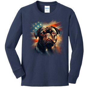 American Pug Kids Long Sleeve Shirt