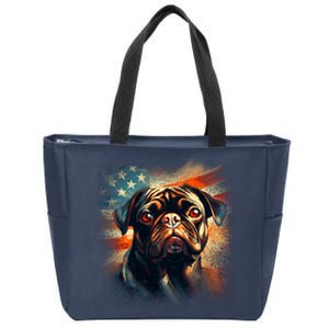 American Pug Zip Tote Bag