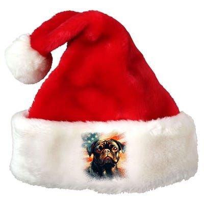 American Pug Premium Christmas Santa Hat