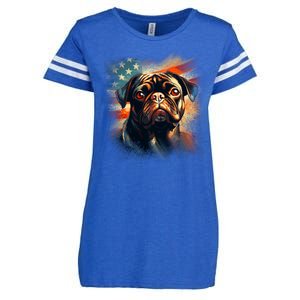 American Pug Enza Ladies Jersey Football T-Shirt