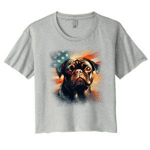 American Pug Women's Crop Top Tee