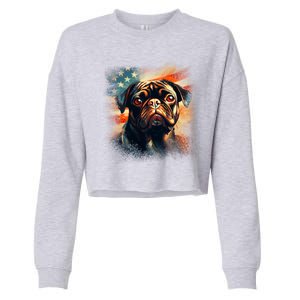 American Pug Cropped Pullover Crew