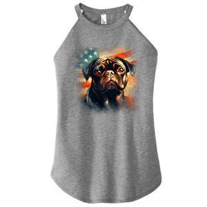 American Pug Women's Perfect Tri Rocker Tank