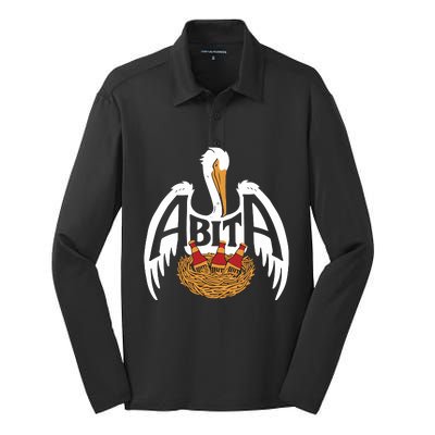 Abita Pelican Silk Touch Performance Long Sleeve Polo