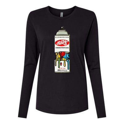 Alief Paint Womens Cotton Relaxed Long Sleeve T-Shirt