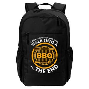 A Pig A Chicken And A Cow Funny BBQ Smoker Barbecue Grill Daily Commute Backpack