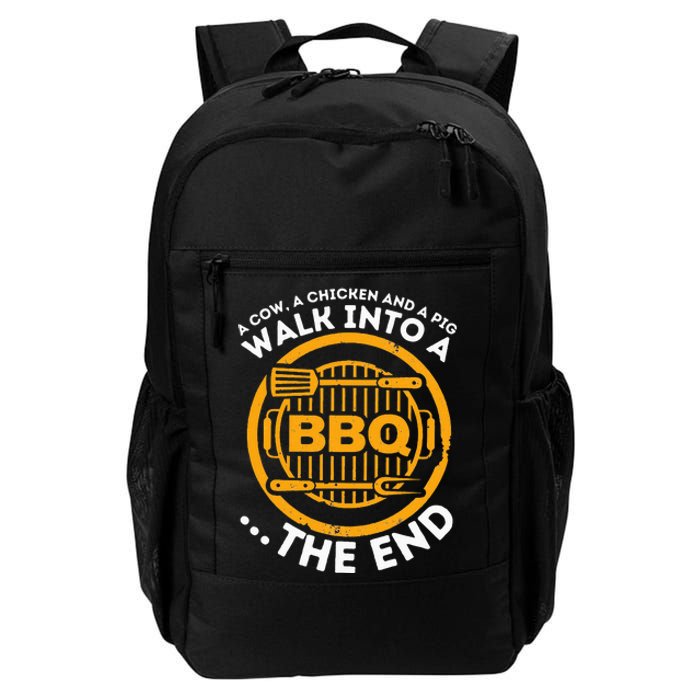 A Pig A Chicken And A Cow Funny BBQ Smoker Barbecue Grill Daily Commute Backpack