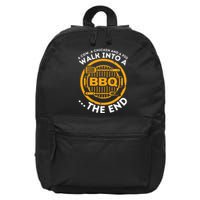 A Pig A Chicken And A Cow Funny BBQ Smoker Barbecue Grill 16 in Basic Backpack