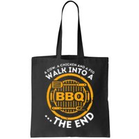 A Pig A Chicken And A Cow Funny BBQ Smoker Barbecue Grill Tote Bag