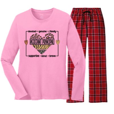 Assistant Principal Appreciation Assistant Principals Cool Gift Women's Long Sleeve Flannel Pajama Set 