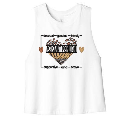 Assistant Principal Appreciation Assistant Principals Cool Gift Women's Racerback Cropped Tank