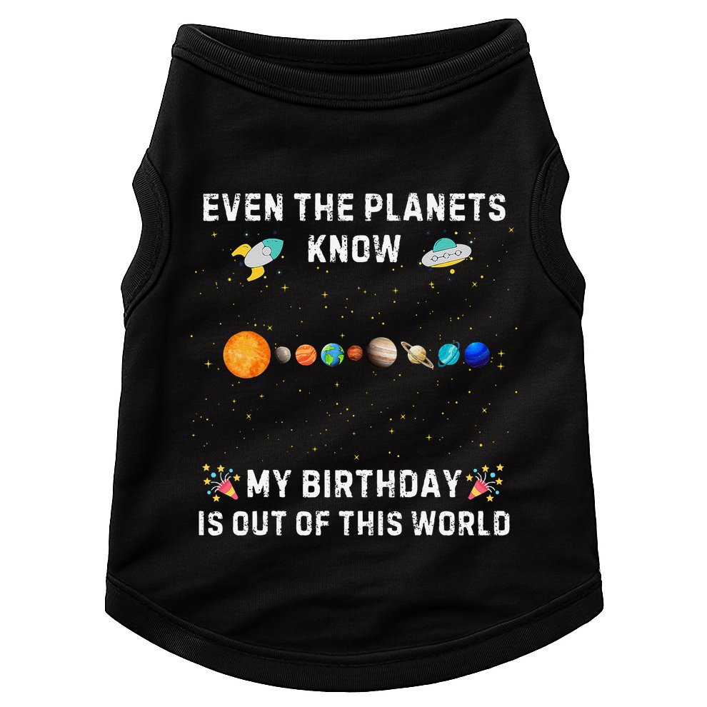 Astrological Planetary Alignment Birthday Funny Gift Doggie Tank