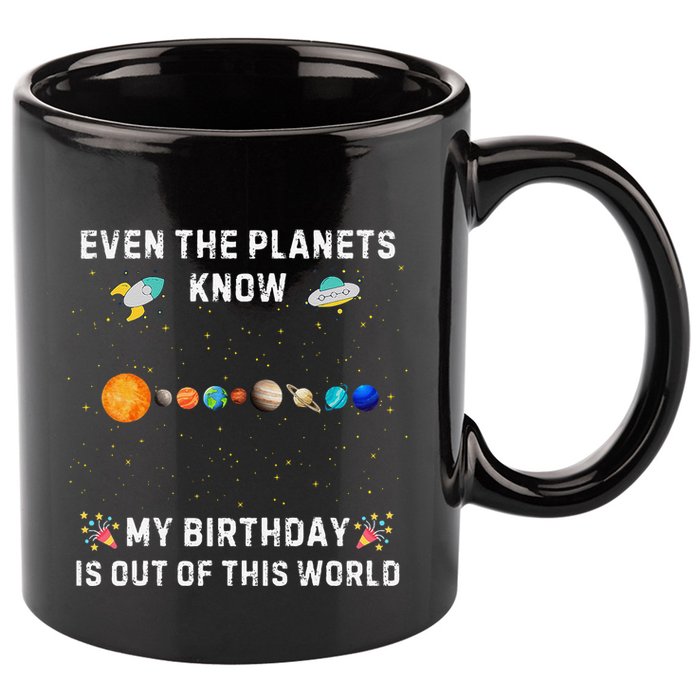 Astrological Planetary Alignment Birthday Funny Gift 11oz C Handle Ceramic Mug