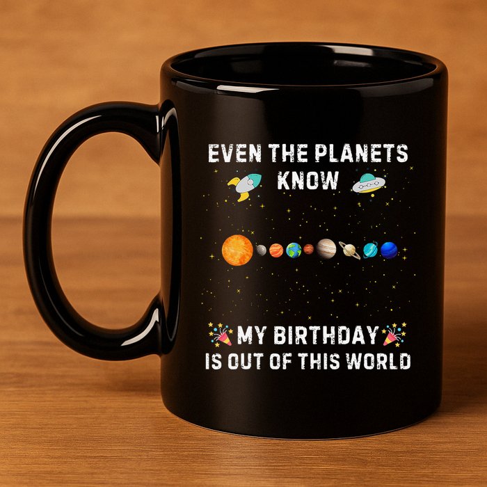 Astrological Planetary Alignment Birthday Funny Gift 11oz C Handle Ceramic Mug