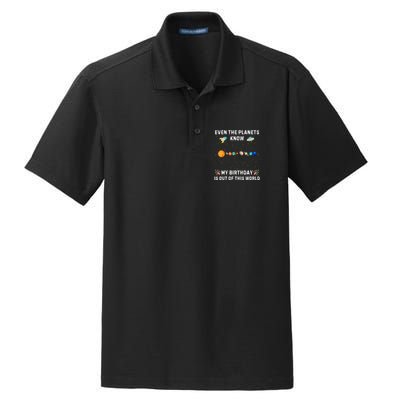 Astrological Planetary Alignment Birthday Funny Gift Dry Zone Grid Polo