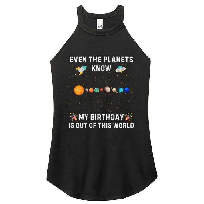 Astrological Planetary Alignment Birthday Funny Gift Women's Perfect Tri Rocker Tank