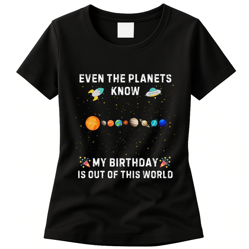 Astrological Planetary Alignment Birthday Funny Gift Womens T-Shirt