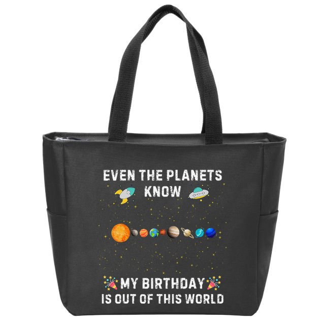 Astrological Planetary Alignment Birthday Funny Gift Zip Tote Bag