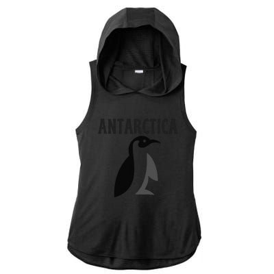 Antarctica Penguins Antarctic Travel Ladies PosiCharge Tri-Blend Wicking Draft Hoodie Tank