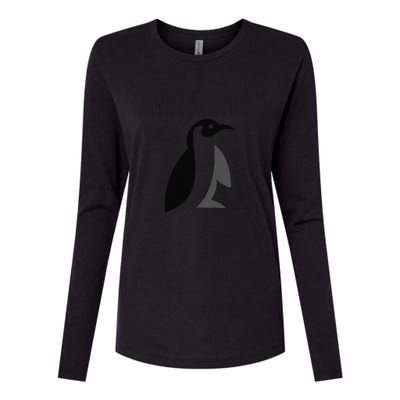 Antarctica Penguins Antarctic Travel Womens Cotton Relaxed Long Sleeve T-Shirt